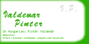 valdemar pinter business card